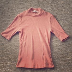 Pink ribbed shirt